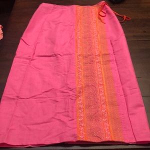 Garnet Hill Maxi Skirt Sari Style